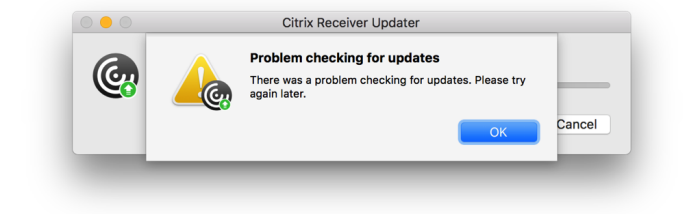 Citrix Receiver Mac Problem Checking For Updates