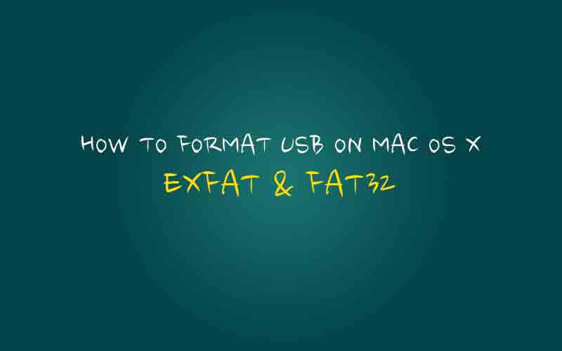 Format usb to exfat mac